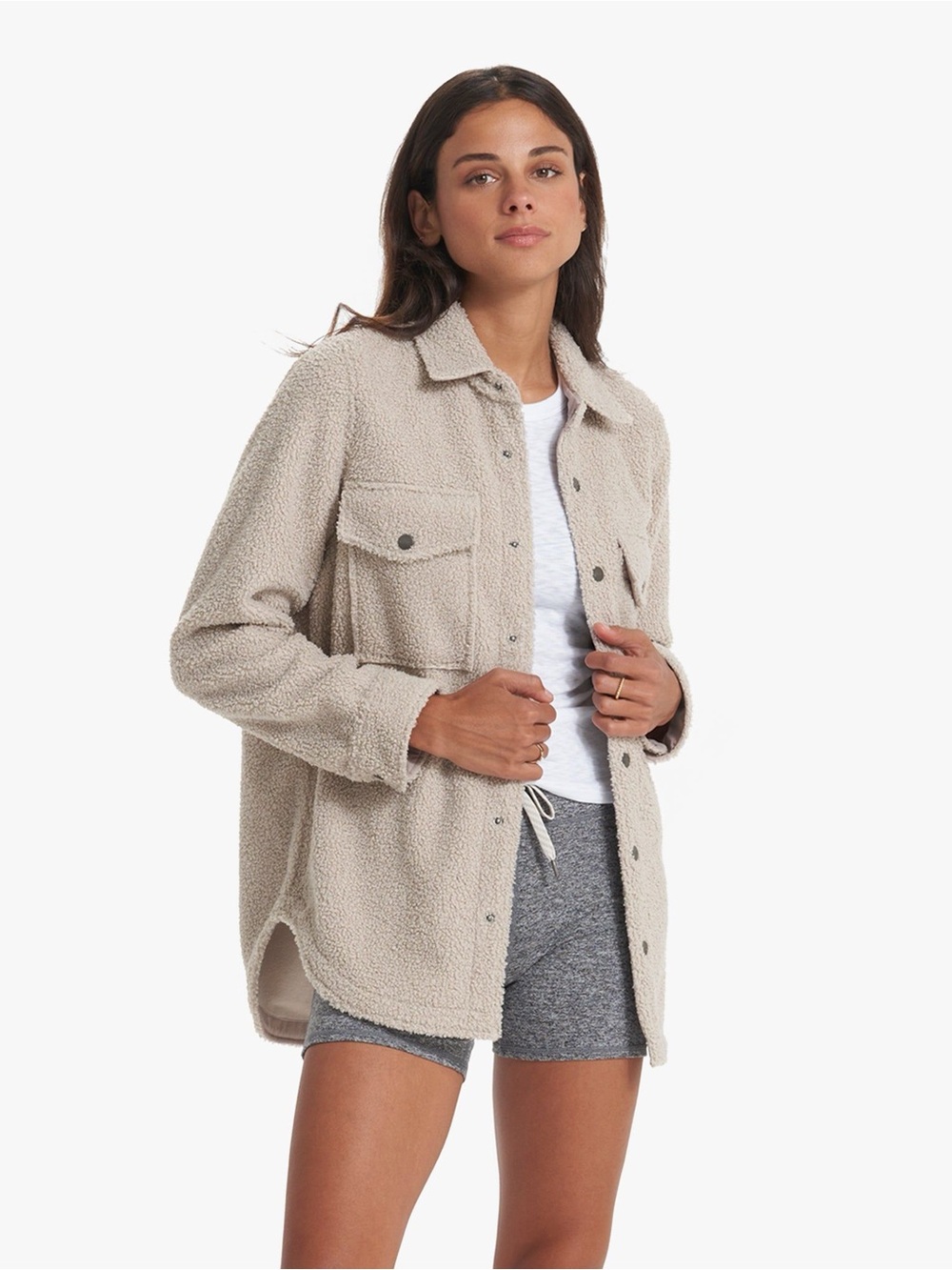 Vuori Women's Sycamore Shirt Jacket | Dark Salt | M